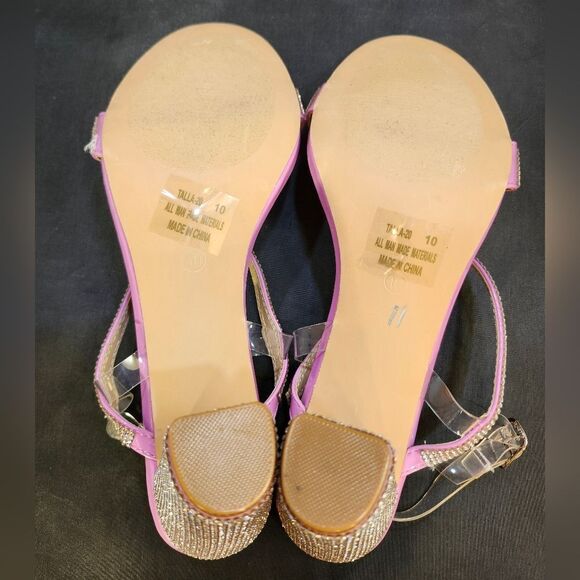 BRAND NEW KAYLEEN RHINESTONE STRAP&HEEL SANDALS - Picture 16 of 16